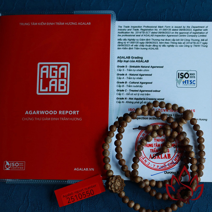 Vòng Trầm Hương 108 Hạt | 5 Ly | Trầm Tốc Kiến Tự Nhiên Lâu Năm